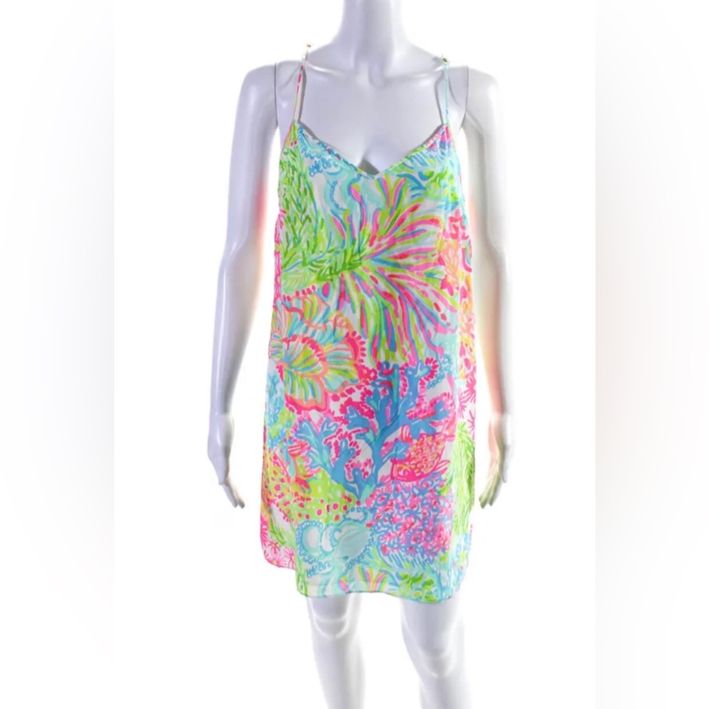 Lilly Pulitzer Dusk Silk Dress in Lover’s Coral - Size M